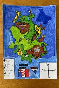 Dyjské království - mapa dle fantazie - 7. třída