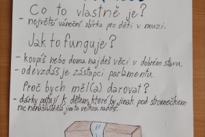 Žáci ZŠ Dyjákovice pomáhali dětem v nouzi prostřednictvím sbírky Krabice od bot