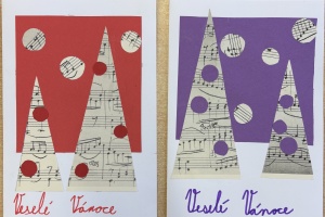 Vánoční přání a ozdoby na stromeček - 3. třída