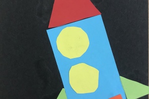 Raketa z geometrických tvarů - 1. třída