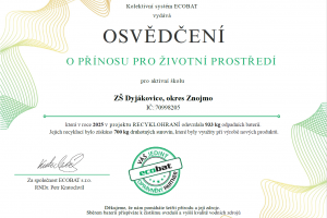 Osvědčení o přínosu pro životní prostředí