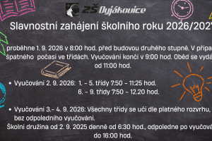Harmonogram 1. školního týdne