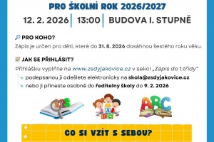 Zápis do 1. třídy